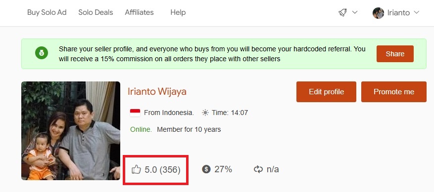 Udimi 5-star rating proof